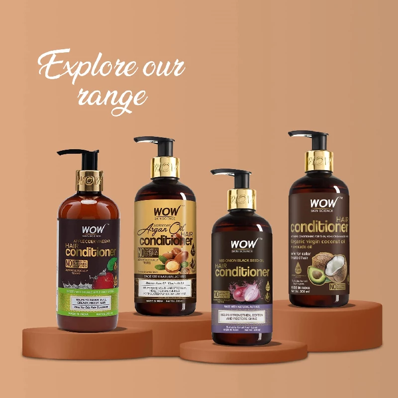 WOW Skin Science Coconut & Avocado Oil No Parabens & Sulphate Hair Conditioner, 300 ml-7.webp